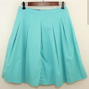 Talbots Teal Polka Dot A-Line Skirt - 16WP